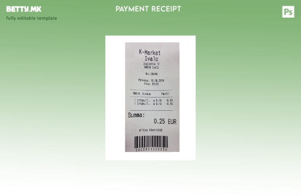 Модерен стил шаблон за уплатница K Market Ivalo